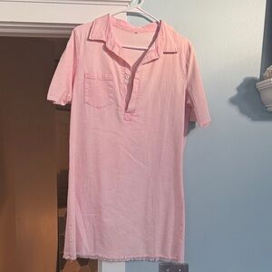 Pink Short Sleeve Polo Shirt